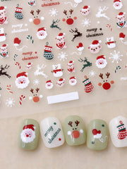 1sheet Christmas Santa Pattern Nail Art Sticker