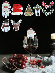 10pcs Christmas Wine Glass Recognizer