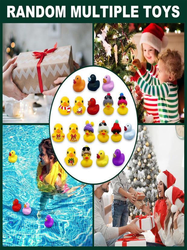 24 Grids Christmas Countdown Calendar Blind Box Toy Creative Float Squeaky Sound Water Play Duck for Home Party Decoration