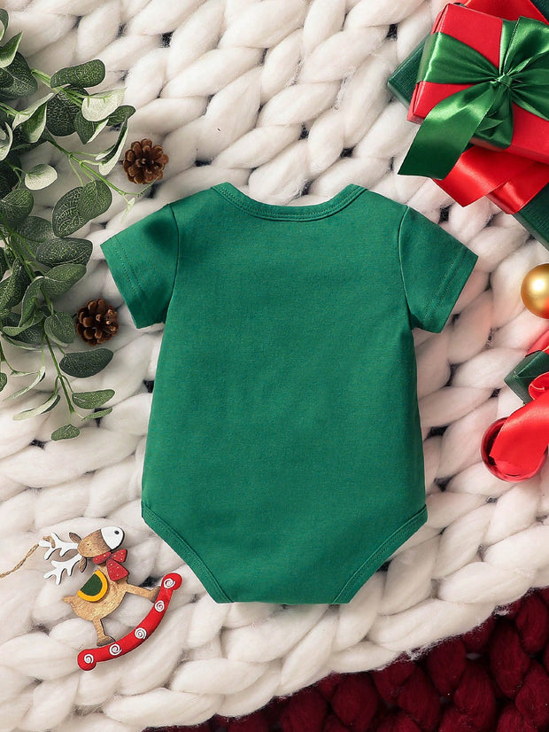 Baby Boy Christmas Print Tee Bodysuit